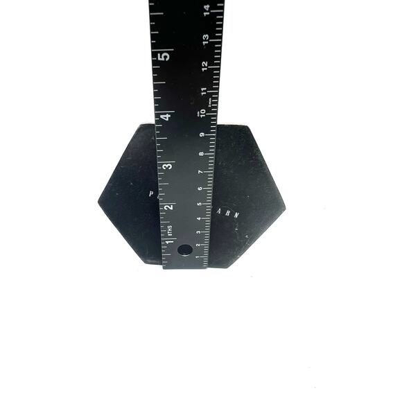 Vintage Pottery‎ Barn Silver Candle Stick Holders Hexagon Heavy Set 9.5 Inches - Picture 4 of 5